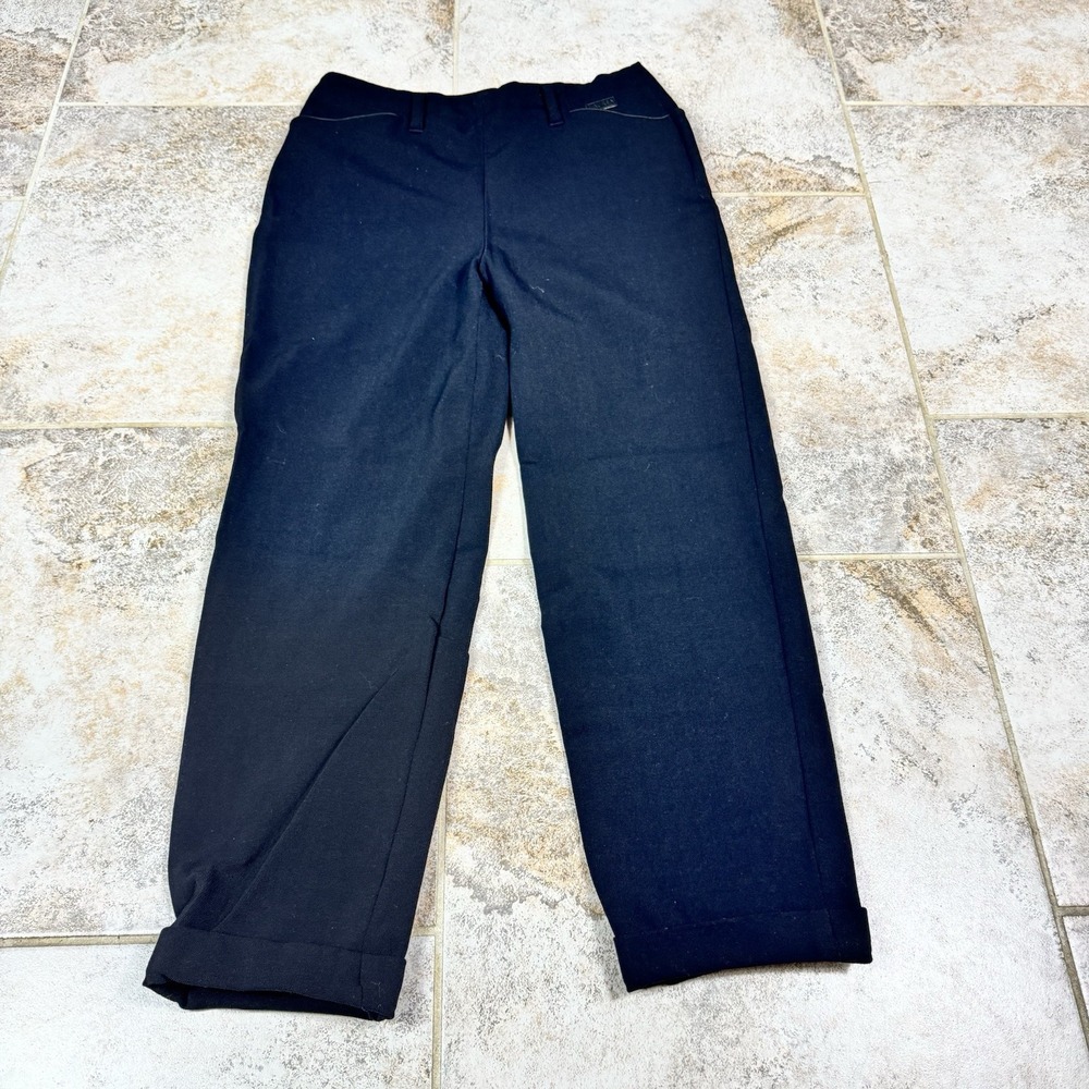 Lauren‎ Ralph Lauren Pants Womens 12 Black High Rise Wool Blend Preppy Office